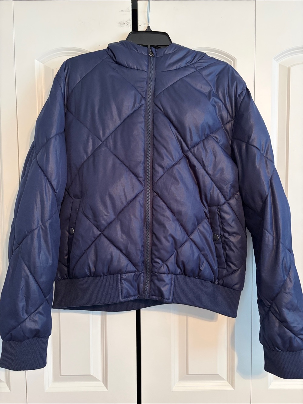Women's Quilted Puffer Jacket - Navy